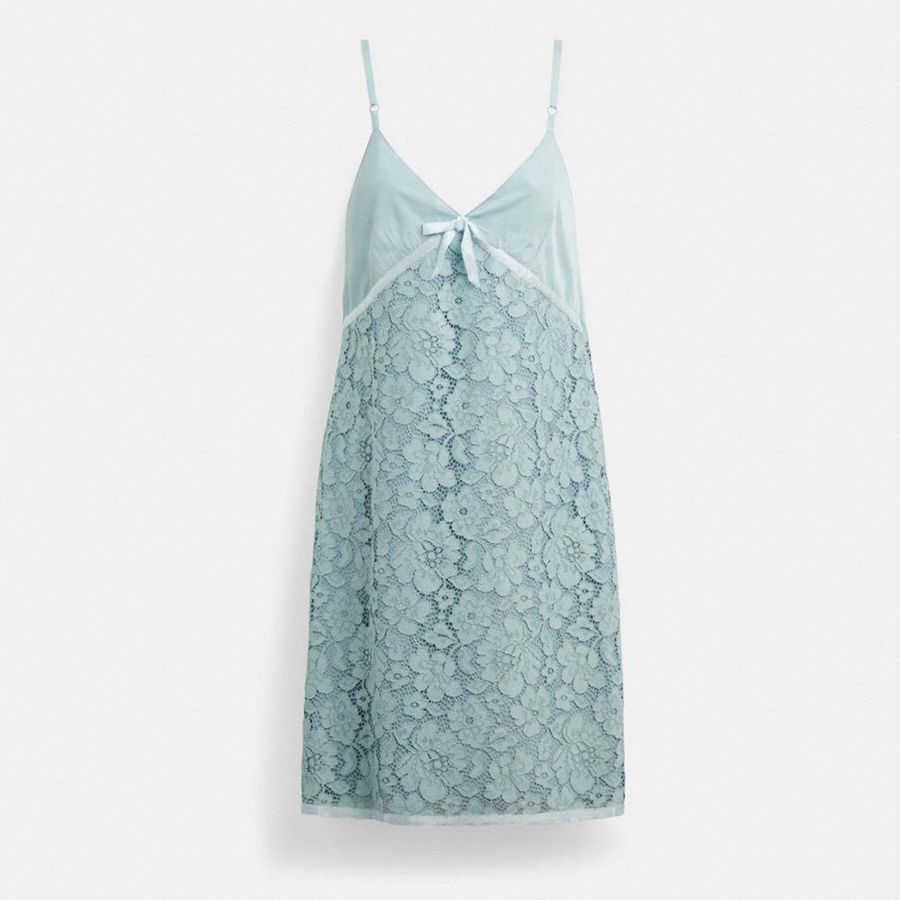 COACH® Lace Women Dress Blue | NWPE06541