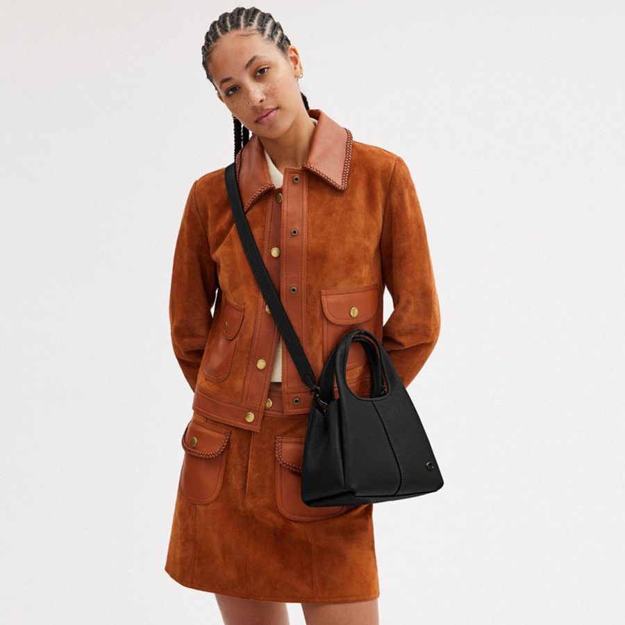 COACH® Lana Shoulder 23 Women Tote Bags Black | FXGD39426