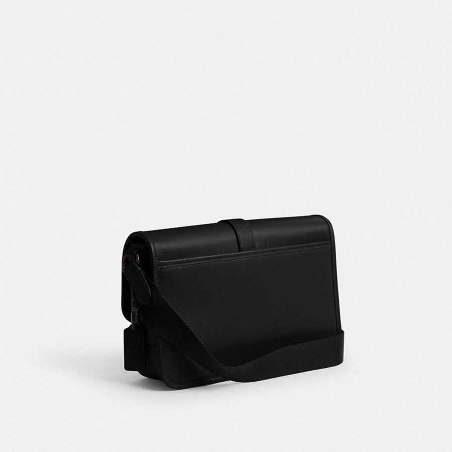 COACH® League Messenger Men Crossbody Bag Black | WGDE60712