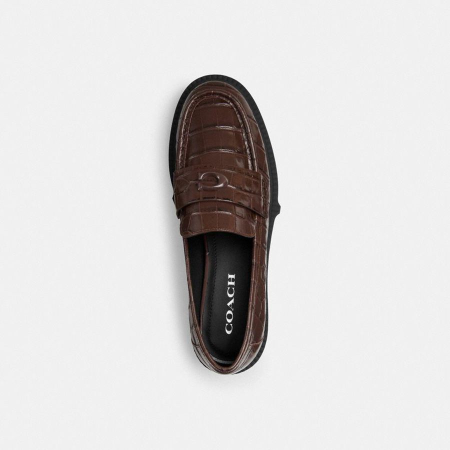 COACH® Leah Women Loafers Brown | EUPO93254