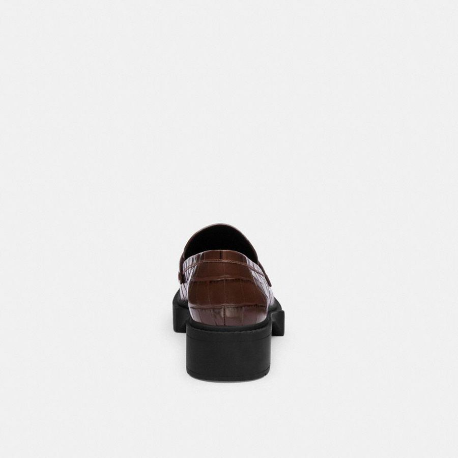 COACH® Leah Women Loafers Brown | EUPO93254