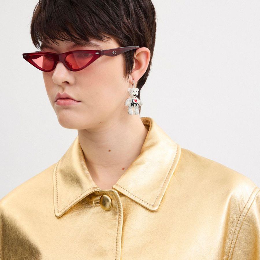 COACH® Leather Women Jacket Gold | HRQS76149