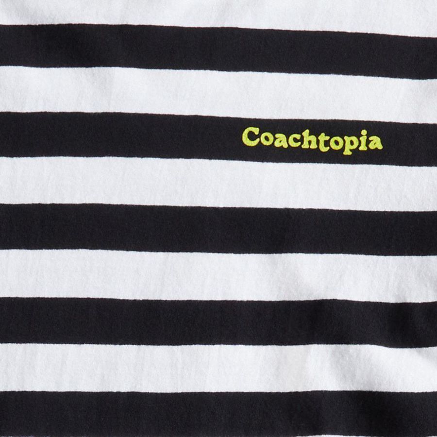 COACH® Long Sleeve With Stripe Pattern Women T-Shirt Black | IRPN78965
