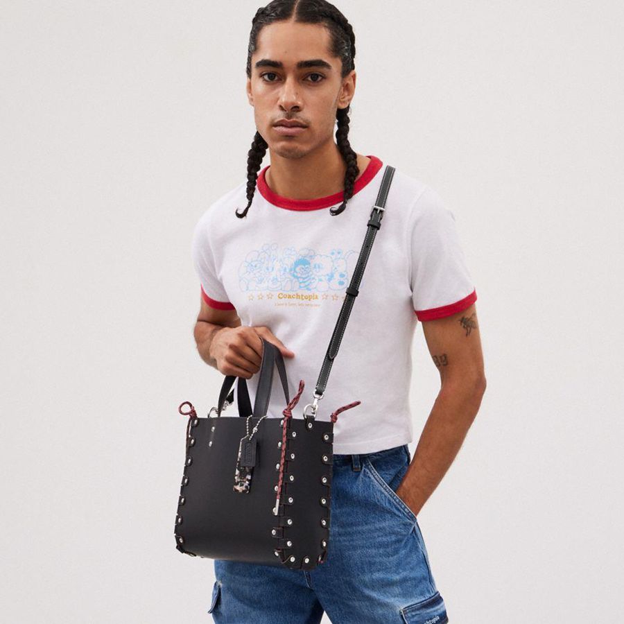 COACH® Medium Re Laceable In Coachtopia Leather Men Tote Bags Black | TAUW93680