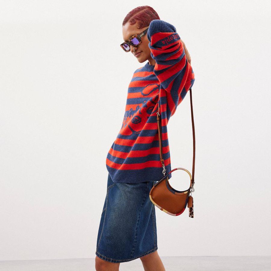 COACH® Mini Ergo In Coachtopia Leather With Colorful Binding Women Crossbody Bag Brown | KOFR53908
