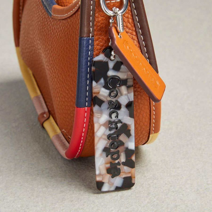 COACH® Mini Ergo In Coachtopia Leather With Colorful Binding Women Crossbody Bag Brown | KOFR53908