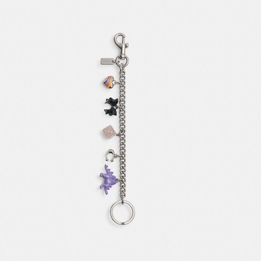 COACH® Motif Chain Bag Women Charms Silver | KCGX03174