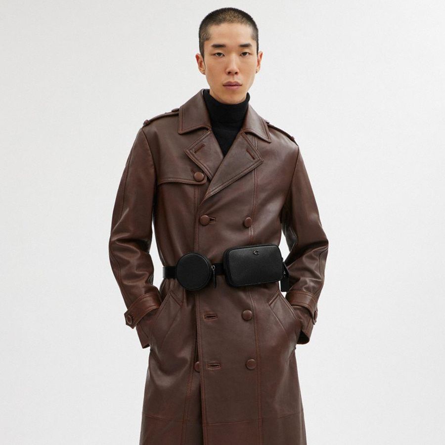 COACH® Multi Pouch Men Belt Bags Black | IREA96532