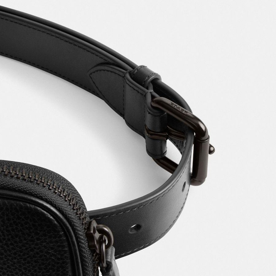 COACH® Multi Pouch Men Belt Bags Black | IREA96532
