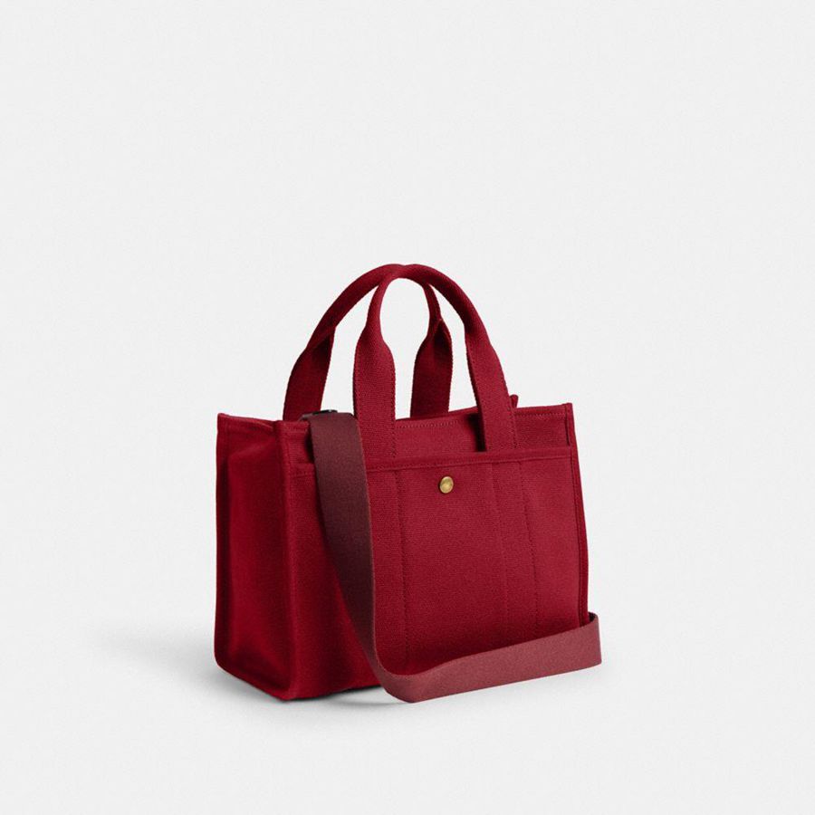 COACH® New Year Cargo 26 With Coach Snake Script Women Tote Bags Red | JHXD79860
