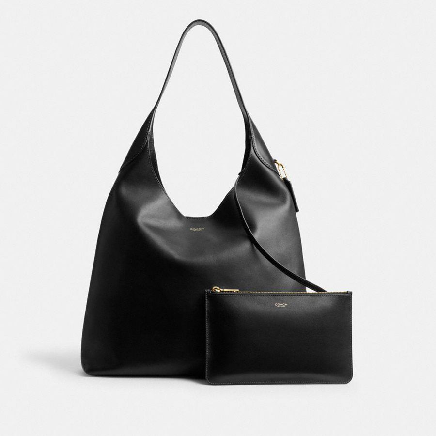 COACH® New York Zip Pouch Women Clutch Bags Black | IZWX53067