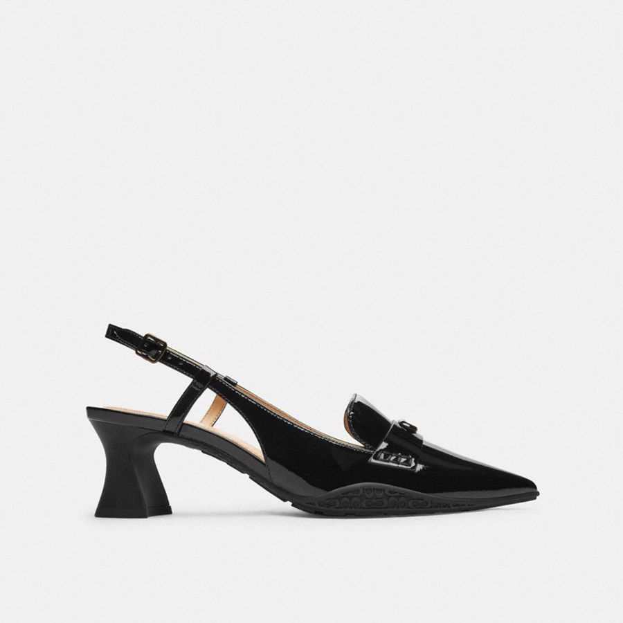 COACH® Nikola Hybrid Slingback Women Pumps Black | TDHC53768