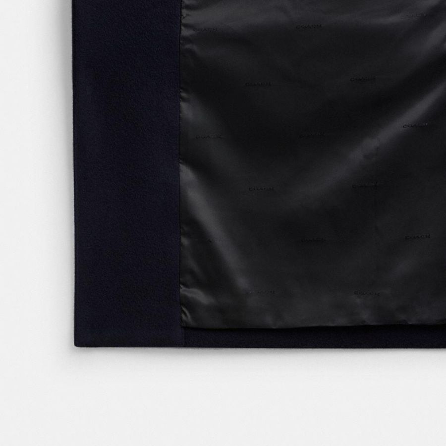 COACH® Oversized Wool Women Coat Navy | BYEW41956