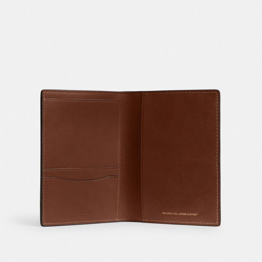 COACH® Passport Case Women Wallet Black | RABN87019