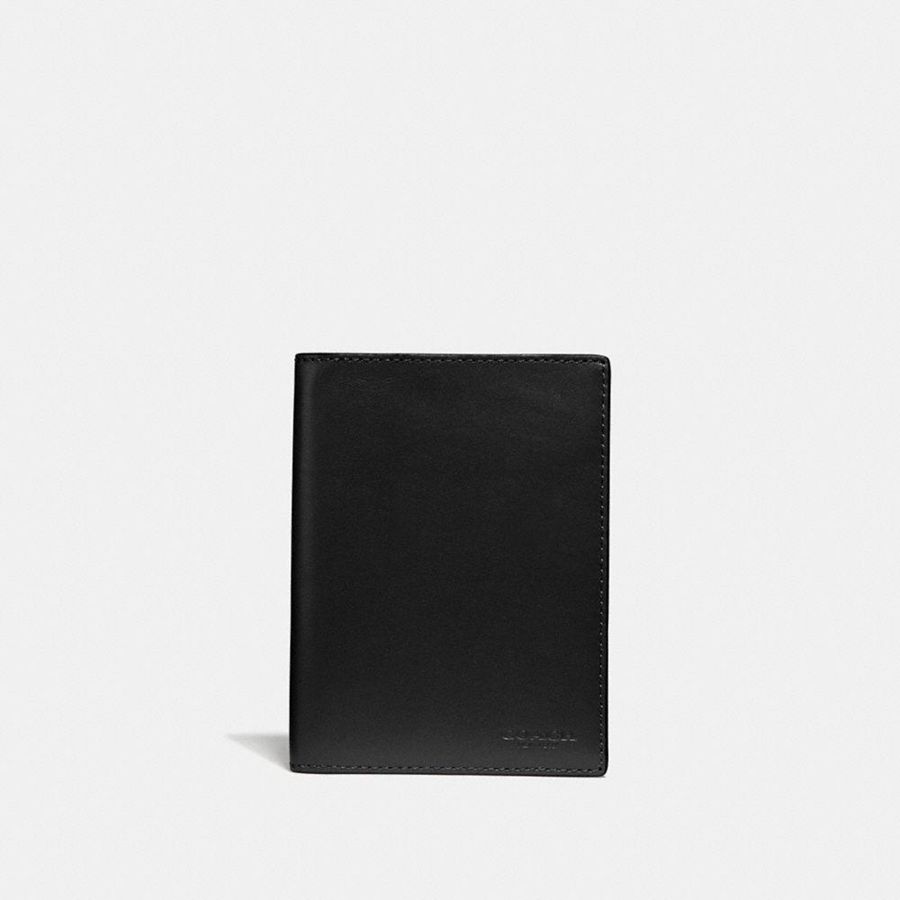 COACH® Passport Case Women Wallet Black | RABN87019