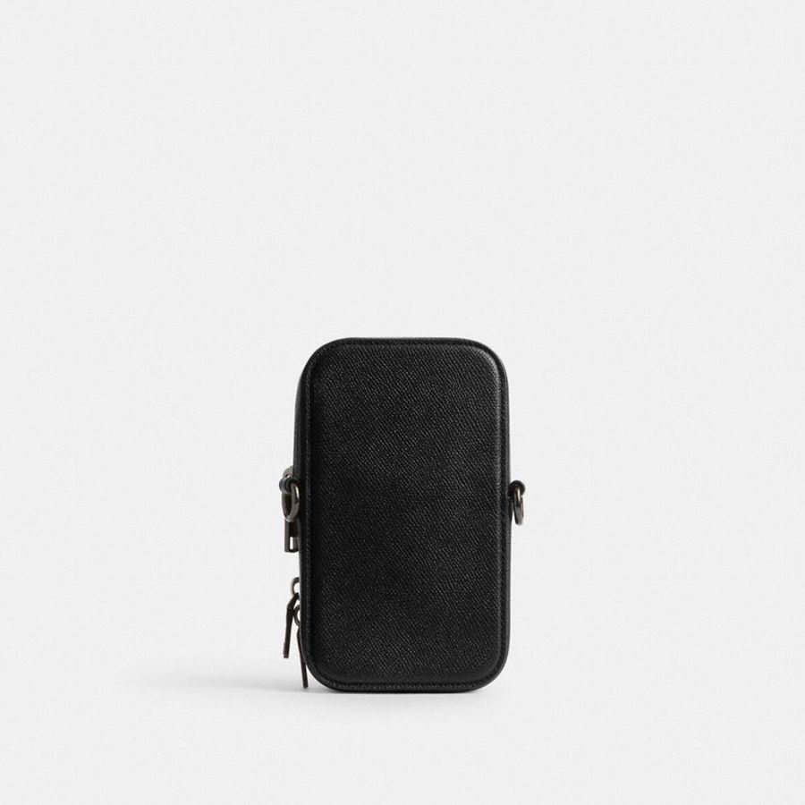 COACH® Phone Women Crossbody Bag Black | OJZX02658