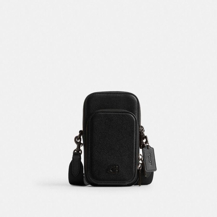 COACH® Phone Women Crossbody Bag Black | OJZX02658