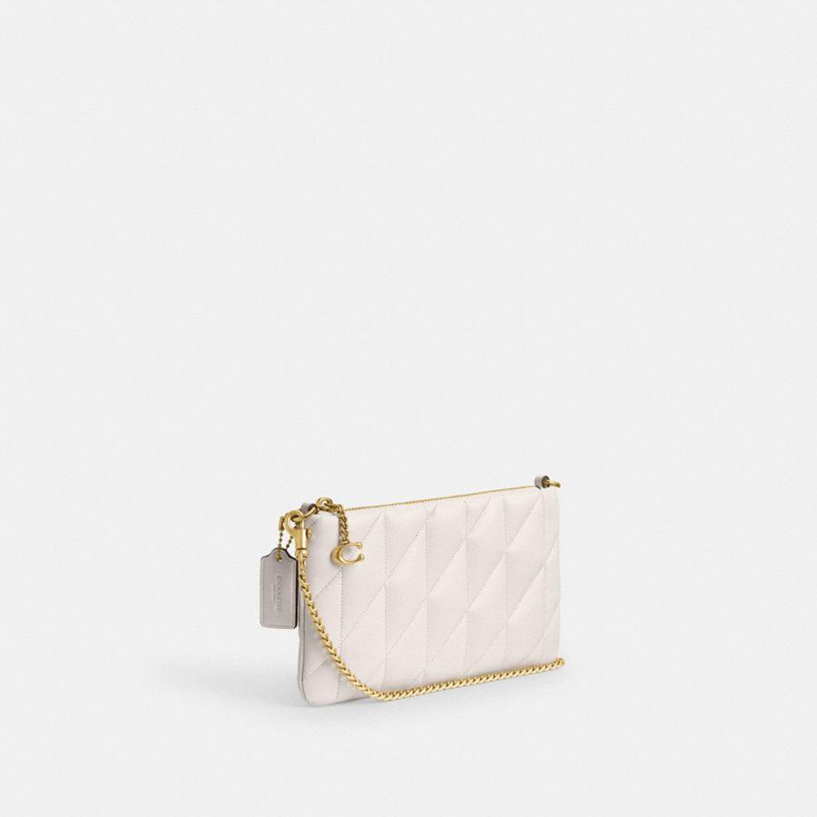 COACH® Pouch With Pillow Quilting Women Clutch Bags White | OFHS04836