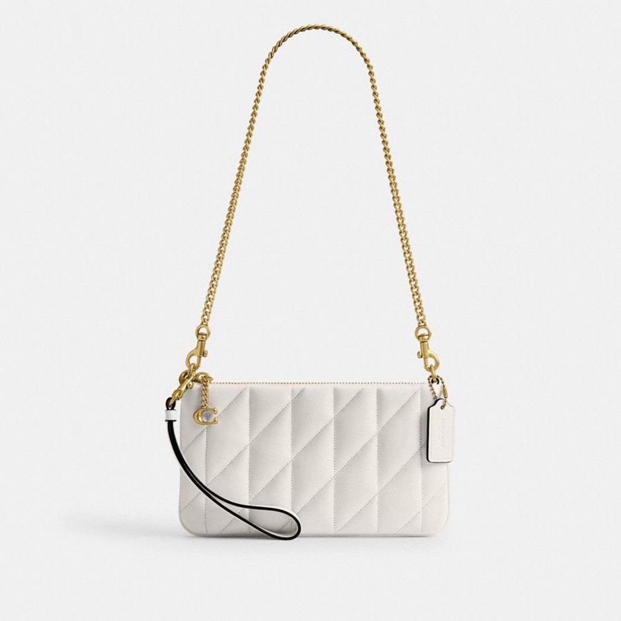 COACH® Pouch With Pillow Quilting Women Clutch Bags White | OFHS04836