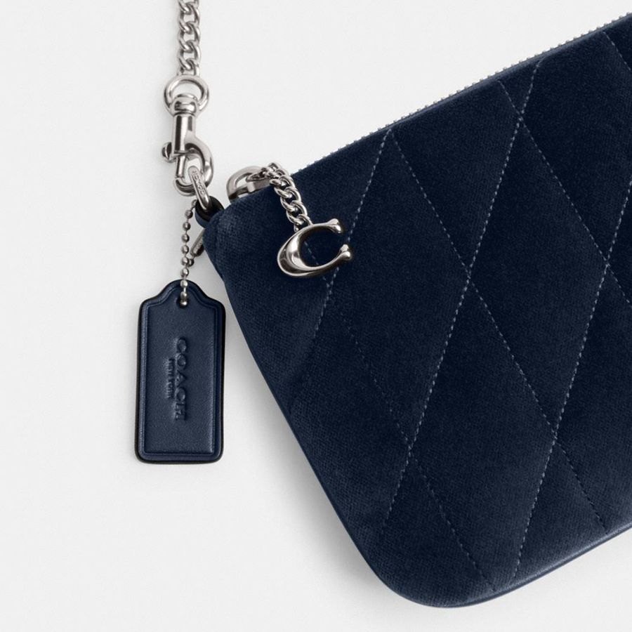 COACH® Pouch With Quilting Women Crossbody Bag Navy | HOMN65420
