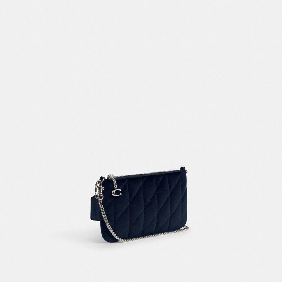COACH® Pouch With Quilting Women Crossbody Bag Navy | HOMN65420