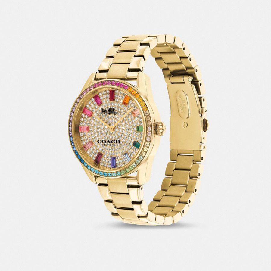COACH® Preston, 36 Mm Women Watches Gold | ABRW93546