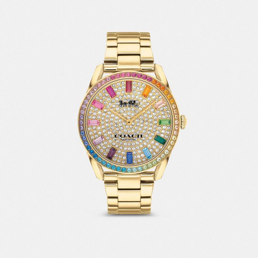 COACH® Preston, 36 Mm Women Watches Gold | ABRW93546