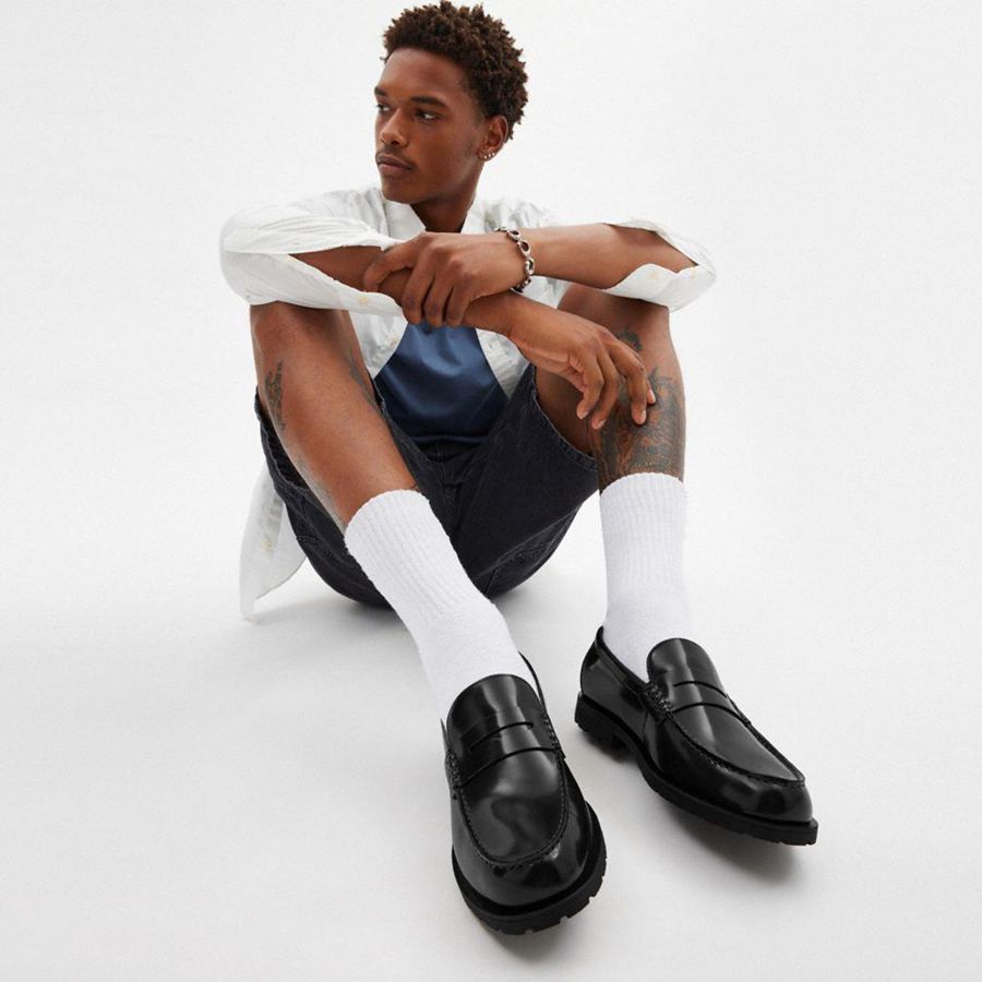 COACH® Reagan Men Loafers Black | WBXI04269