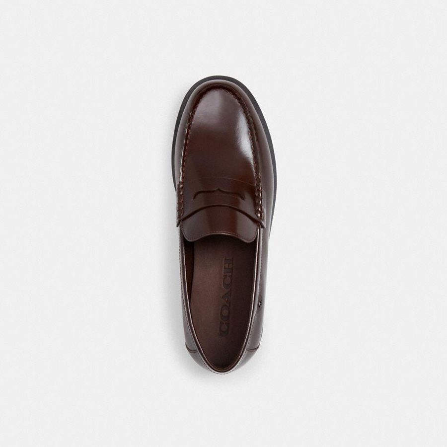 COACH® Reagan Men Loafers Brown | NTPO39167