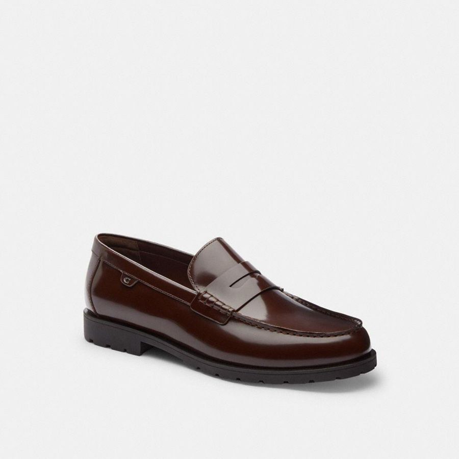 COACH® Reagan Men Loafers Brown | NTPO39167
