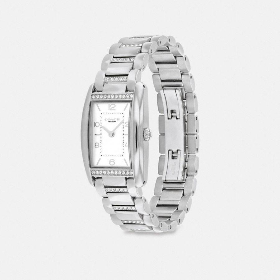 COACH® Reese, 24 Mm X 35 Mm Women Watches Silver | HRXM49016