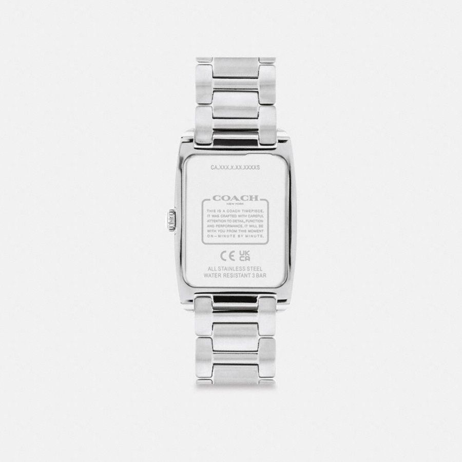 COACH® Reese, 24 Mm X 35 Mm Women Watches Silver | HRXM49016