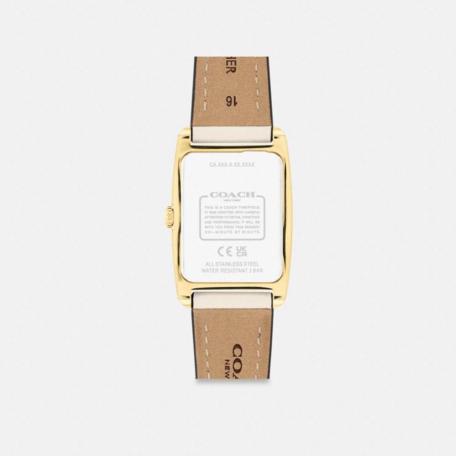 COACH® Reese, 24 Mm X 35 Mm Women Watches White | BQHW45730