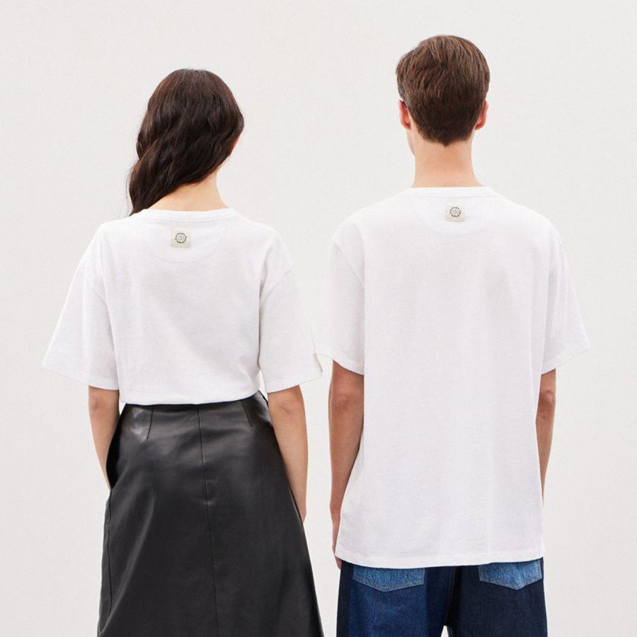 COACH® Relaxed With This Is Coachtopia Print Men T-Shirt White | LKUJ57982