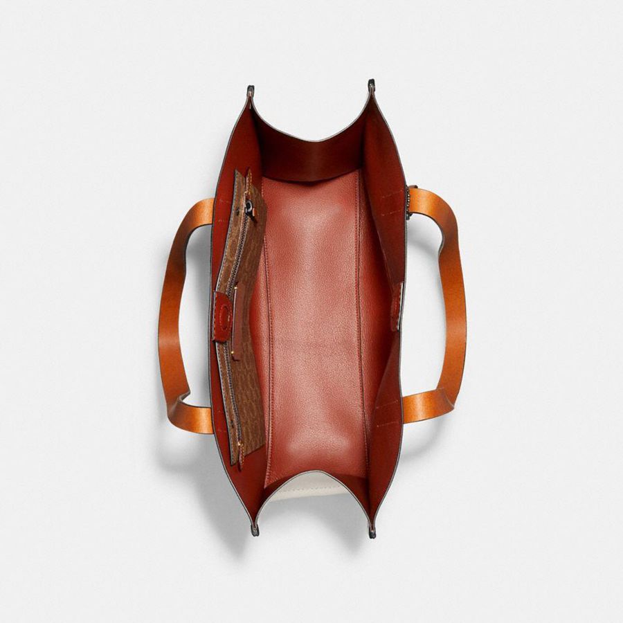 COACH® Relay With Coach Graphic Men Tote Bags White | ZXBK30487