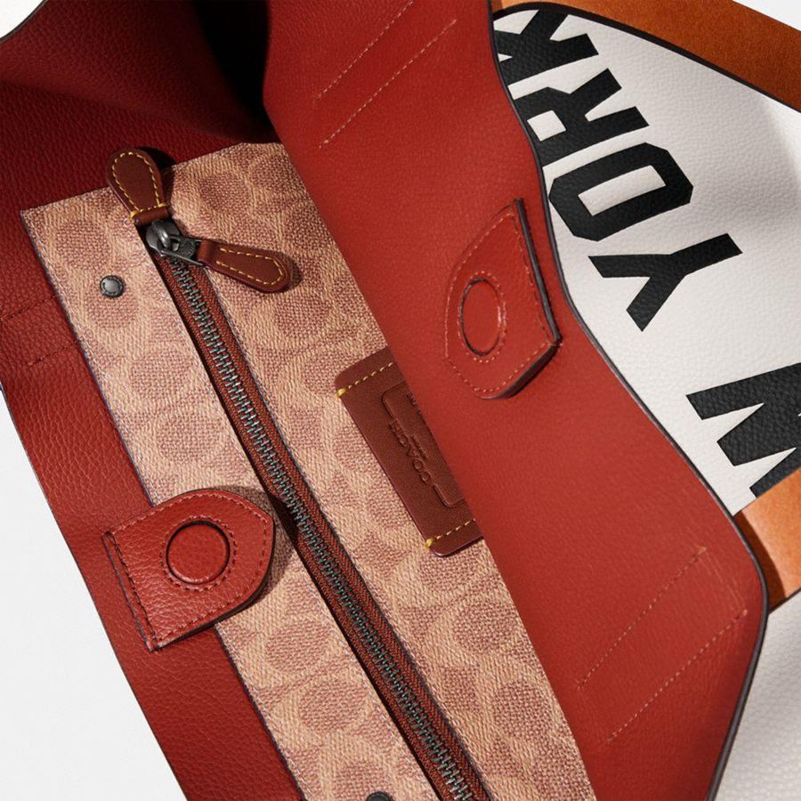 COACH® Relay With Coach Graphic Men Tote Bags White | ZXBK30487