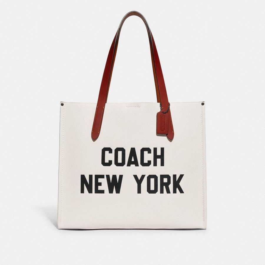 COACH® Relay With Coach Graphic Men Tote Bags White | ZXBK30487