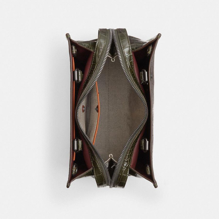 COACH® Rogue 25 In Alligator Women Tote Bags Olive | NVRD04958