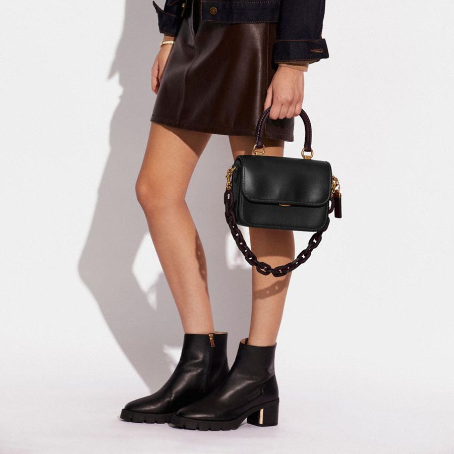 COACH® Rogue Top Handle In Colorblock Women Tote Bags Black | DVOY43750