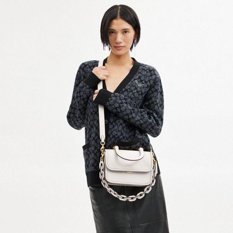 COACH® Rogue Top Handle Women Tote Bags White | TSUQ89164