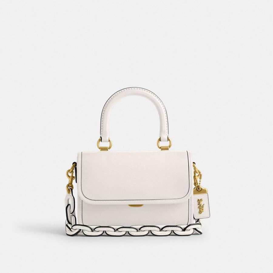 COACH® Rogue Top Handle Women Tote Bags White | TSUQ89164