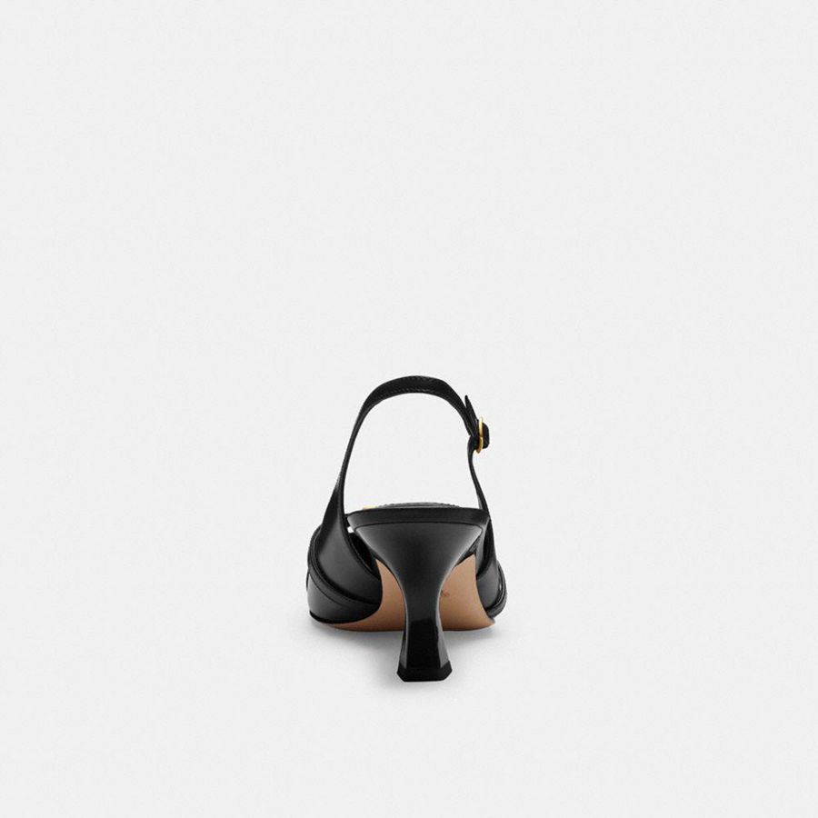 COACH® Rowyn Slingback Women Pumps Black | LJFD82051