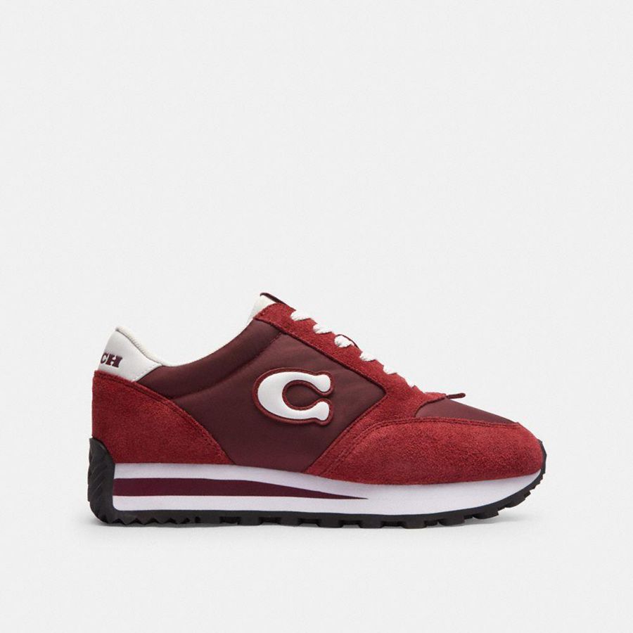 COACH® Runner Women Sneakers Red | QRDH82093