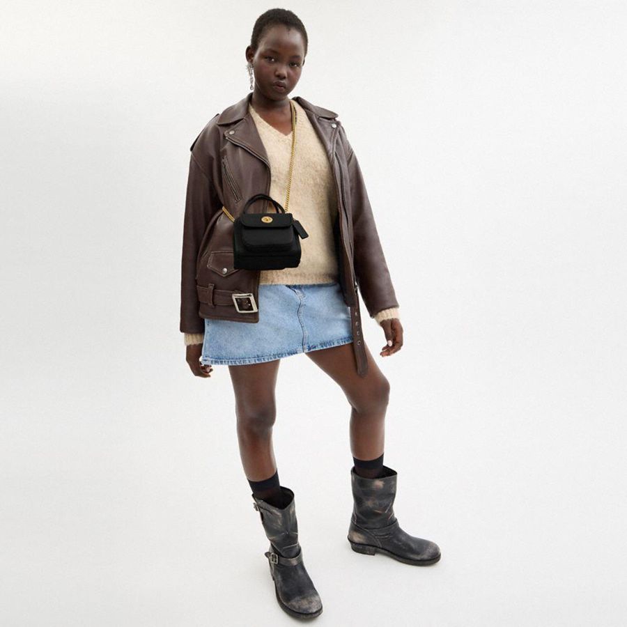 COACH® Safari Women Crossbody Bag Black | BXVU49835