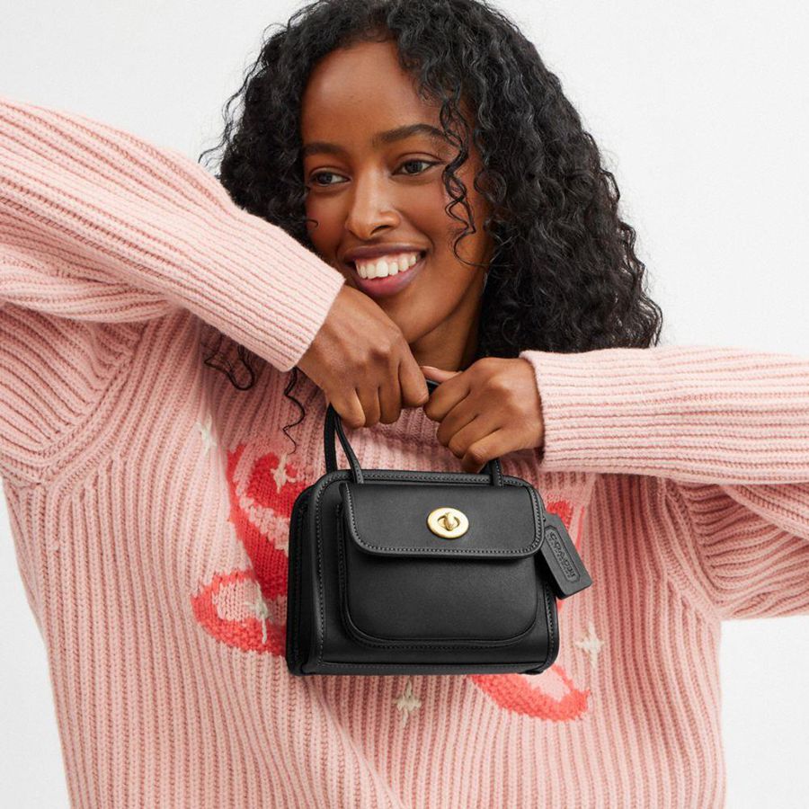 COACH® Safari Women Crossbody Bag Black | BXVU49835