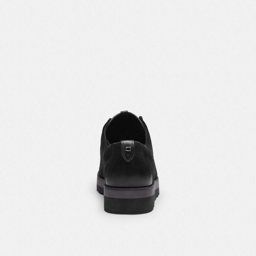 COACH® Scott Apron Toe Men Boots Black | OESA80746