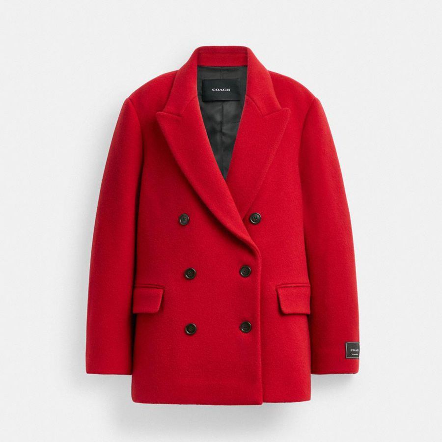 COACH® Short Women Coat Red | KTNP48613