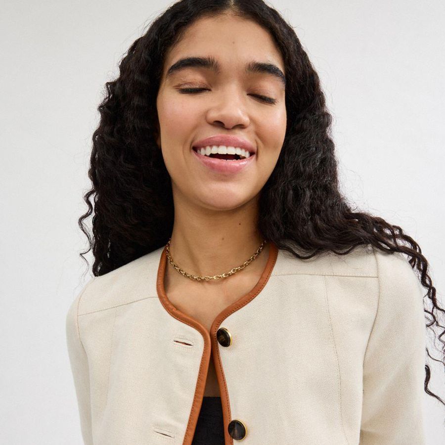 COACH® Signature Chain Link Choker Necklace Women Jewelry Gold | LDFI38504
