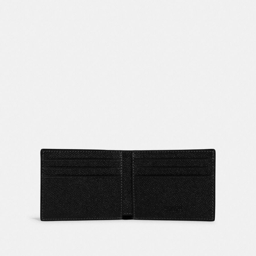 COACH® Slim Billfold Men Wallet Black | GBOK29835