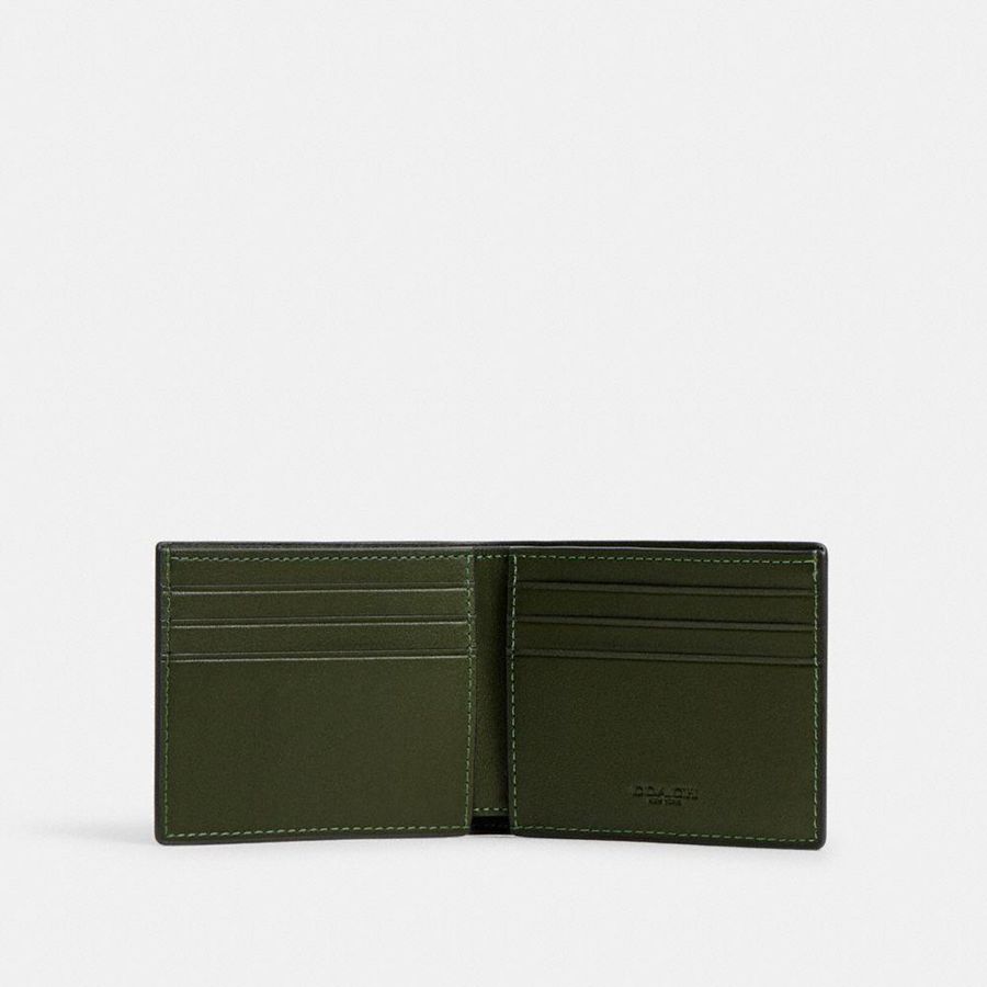 COACH® Slim Billfold Men Wallet Black | GBOK29835